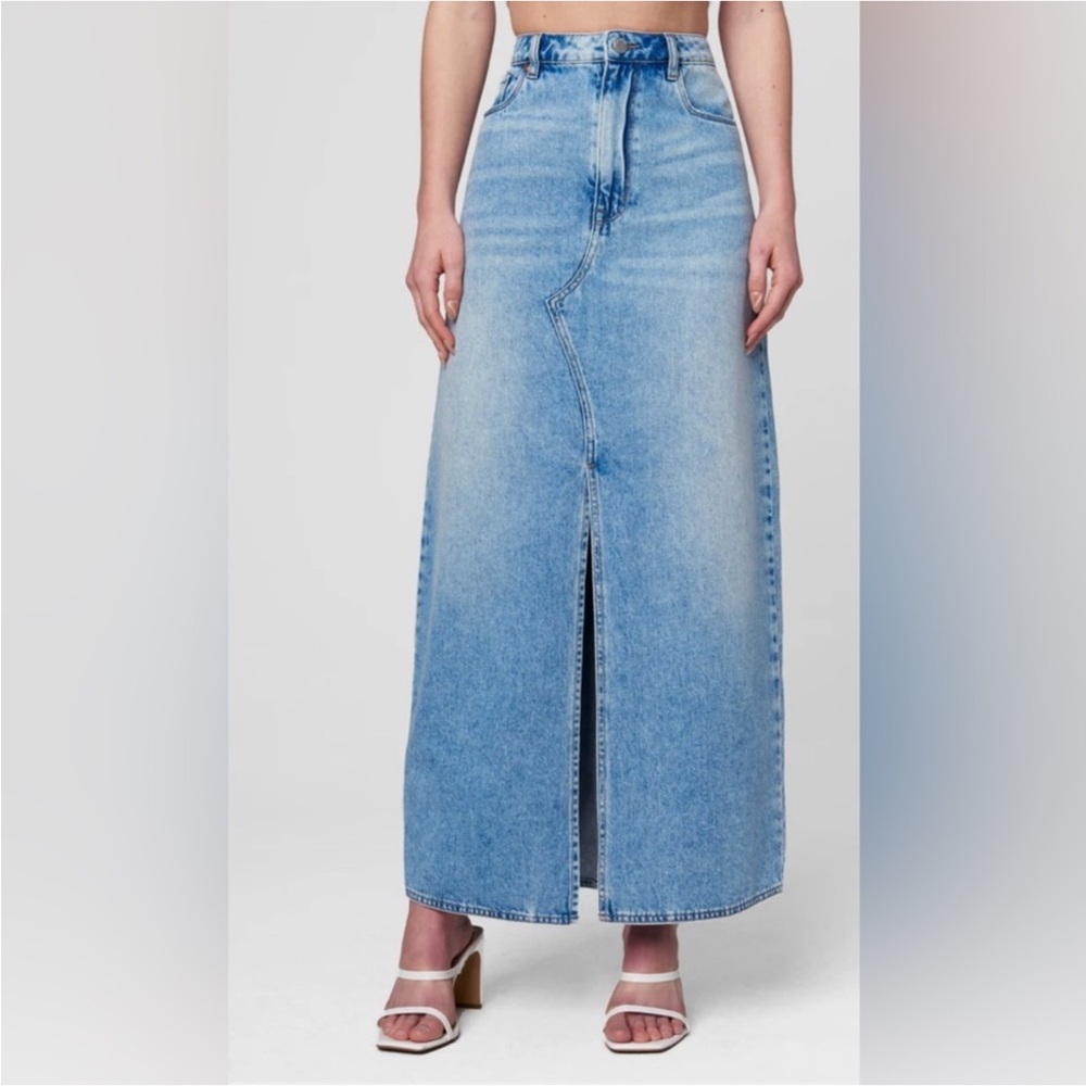 BLANK NYC Mid Rise Denim Maxi Skirt, Size: 26